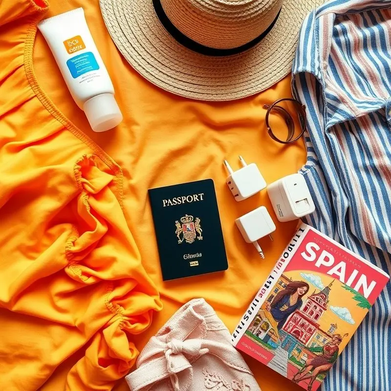 Packing essentials for a Spain trip based on the season.