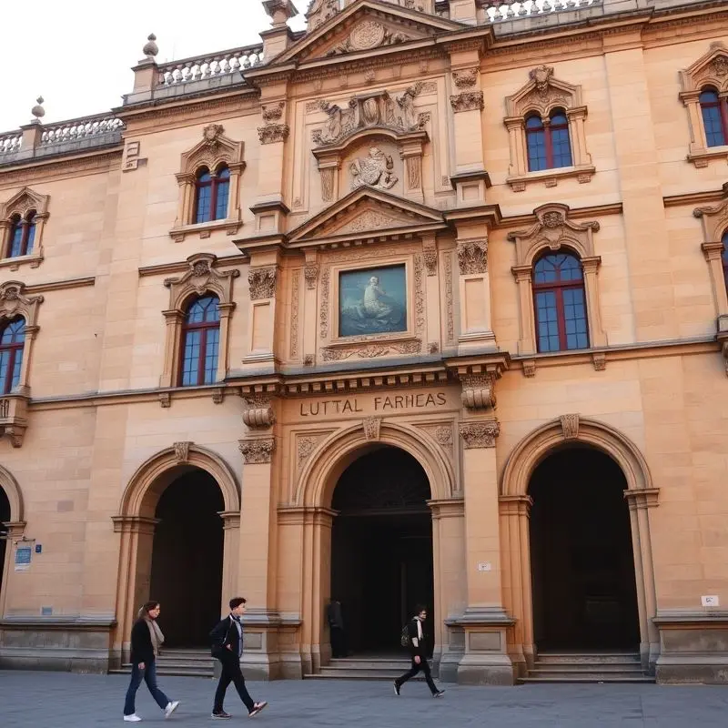 Facade of the University of Salamanca, showcasing its historic stone architecture