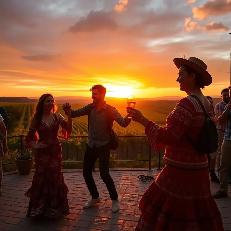 Traveler immersed in Spanish culture and enjoying the moment.