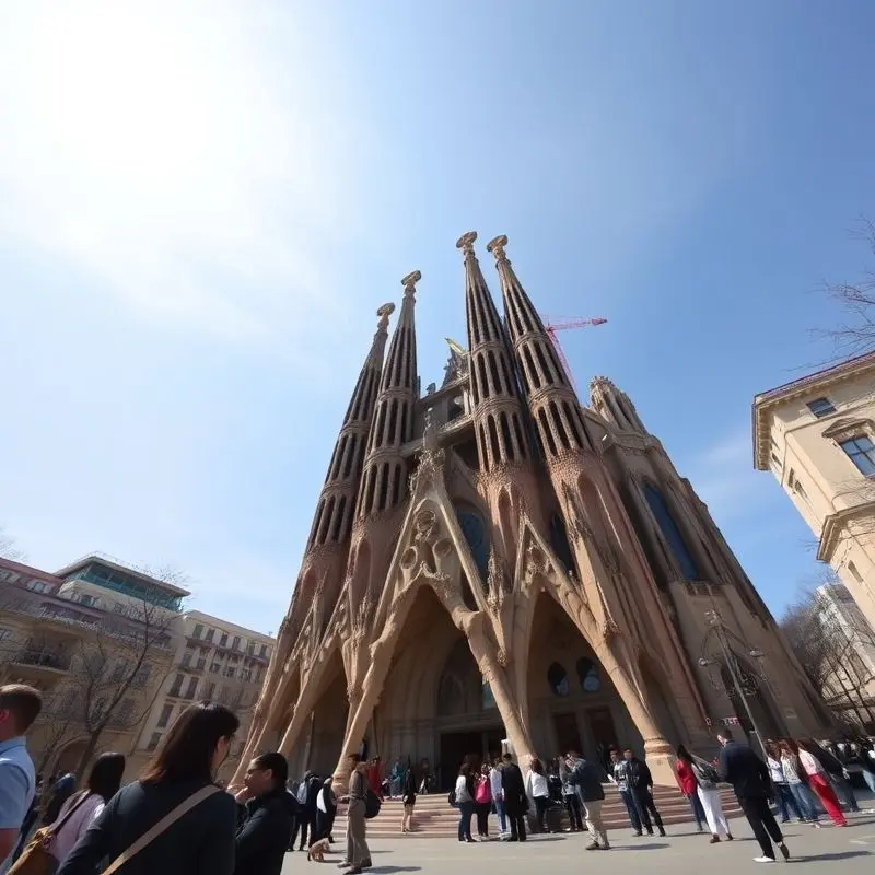 Sagrada Família cathedral in Barcelona with Gaudí architecture.