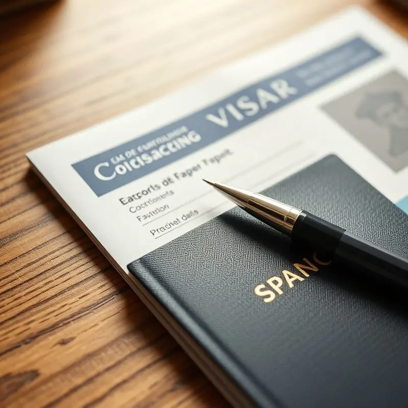 Spanish Non-Lucrative Visa document with passport